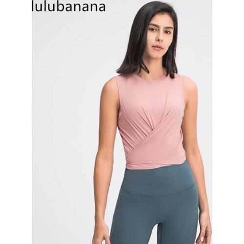Luluibanana YOGA Womens Pima Cotton Workout Sleeveless Shirts Round Neck Yoga Vest Open Back Sport Tank Tops