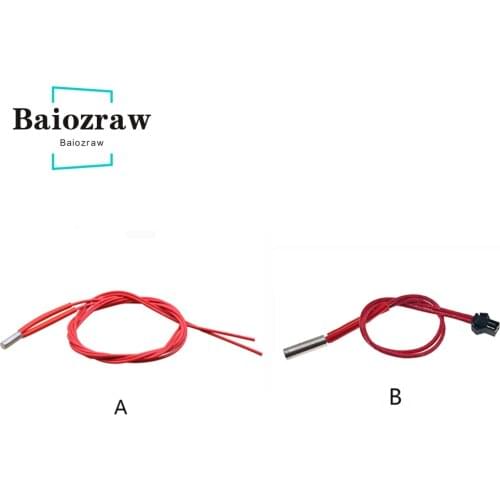 Stainless Steel Single Head Heating Tube Cartridge Ceramic 6x15mm Length 1000mm for 3D Printer Stainless Steel Heating Pipe