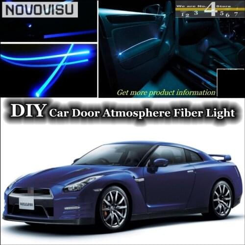NOVOVISU For Nissan GT-R GTR GT R interior Ambient Light Tuning Atmosphere Fiber Optic Band Lights Door Panel illumination