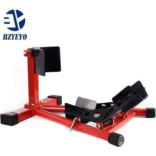 HZYEYO Motorcycle Front Wheel Chock Support Stand Motorbike Bike Scooter Paddock Support Frame Tire Repairing Stand,T-031