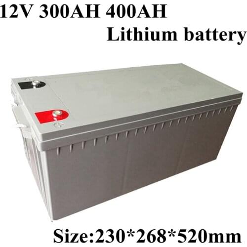 Rechargeable Anti-water 12V 300Ah 400Ah Lithium Ion Battery 12v BMS with Bluetooth for Electric Boat RV Solar System+20A Charger