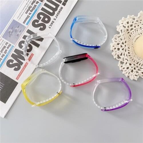 Strap For Xiaomi Mi Band 4 3 5 6 Silicone Wristband Bracelet Replacement For Xiaomi Band 4 MiBand 4 3 5 6 Wrist Color Soft Strap