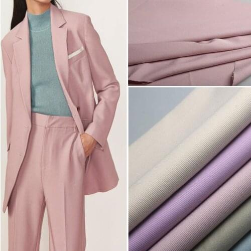 Twill Suit Jacket Material Dropping Neat Qualified for Professional Dress Formal Uniform DIY Sewing Craft Fabric