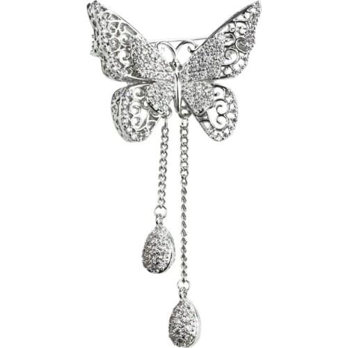 High Quality Zircon Brooch For Womens Fashion Butterfly Jewelrys Clothes Scarf Buckle Garment Accessories Fashion Jewelrys Gift