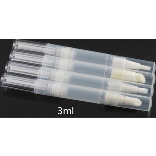 10/30/50pcs 3ml Nail Oil Empty Pen with Brush Applicator,Portable Cosmetic Beauty Lip Gloss Pen,Nails Nutrition Oil Bottle