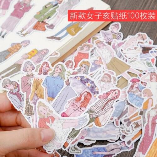 10sets/lot Kawaii Stationery Stickers Mori girl Decorative Mobile Stickers Scrapbooking DIY Craft Stickers