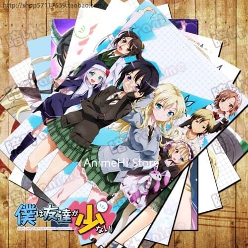 10 pcs/set Anime Boku Wa Tomodachi Ga Sukunai posters Kashiwazaki Sena Mikazuki Yozora wall pictures for Colletion A3 Stickers