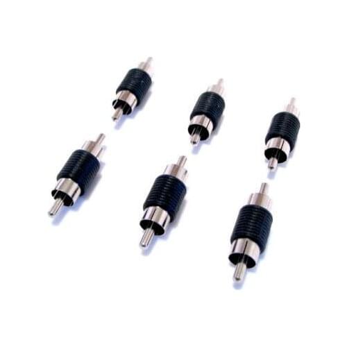 100pcs RCA Coupler Adapter Male Plug to RCA Male Plug connector
