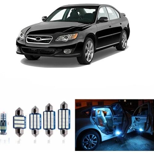 12Pcs Car LED Interior Lights kits For 2000-2009 Subaru Legacy Auto Map Dome Trunk License Plate Light 12V OEM Replacement White