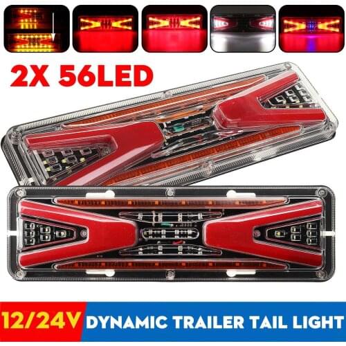 12V 24V LED Car Trailer Truck Rear Tail Lights Stop Brake Turn Signal Lamp Indicator Lamp Taillight Caravans Bus RV Camper Bus