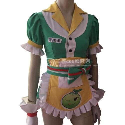 2019 OW Mei Cosplay Costume Honeydew Skin Halloween Carnival Maid Costumes For Adult Women Female Girls Full Set Custom Made