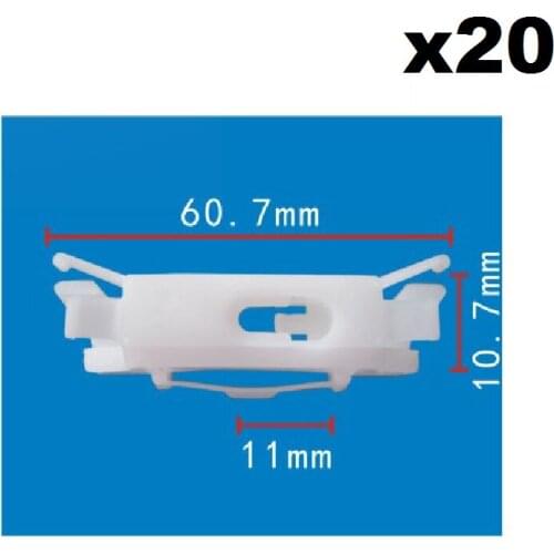 20x Nylon For Honda Roof weather strip buckle
