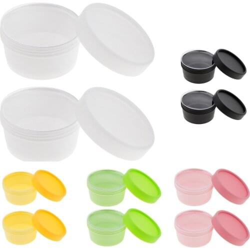 2x50g Cosmetic Empty Jar Pot with Lid Lip Balm Face Cream Sample Container