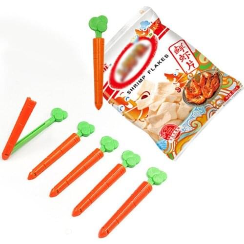 5Pcs/lot Bag Clips Household Snack Plastic Bag Sealer Clip for Packages Kitchen Food Fresh Keeping Food Package Sealer