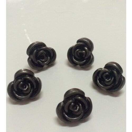 50PCS 10MM Antique Silver Rose Flower Rivet Punk Spike Flower Studs Spikes Shoes Belt Bag Bracelets Accessories Leather Craft