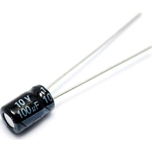 50PCS/LOT Electrolytic Capacitor 10V/100uF 10V 100UF 5*7 100uf 10V