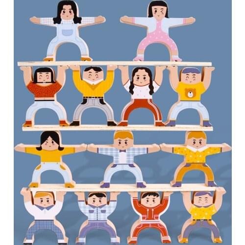 Balance Stacking Acrobatic Building Block Educational Intelligent Logic Puzzle Parent Kid Interactive Toy Gift