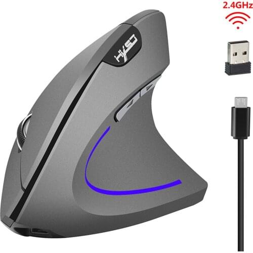 Wireless Mouse Vertical Gaming Mouse USB Computer Mice Ergonomic Desktop Upright Mouse 2400DPI for PC Laptop Office Home