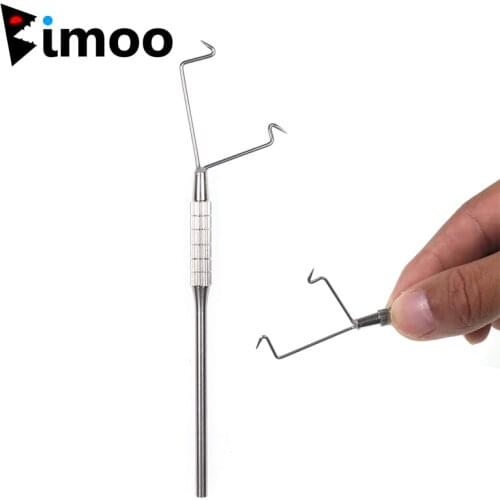 Bimoo Stainless Steel Fly Tying Whip Finisher Saltwater Jig Hook Fishing Fllies Lure Bait Making Processing Tools New