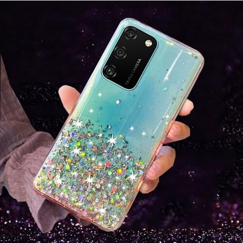 Glitter Bling Star Case For Huawei Honor 30S 30 20 Pro 20 Lite X10 Honor 9A 9C 9S 9X 8X 8A 8S 8C 10i 10 9 8 Lite 7A 7C Cover