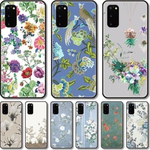 Flowers and plants Phone Case For Samsung Galaxy Note S21 20 10 9 E Lite UW Ultra 5G PRO Black Shell Cover