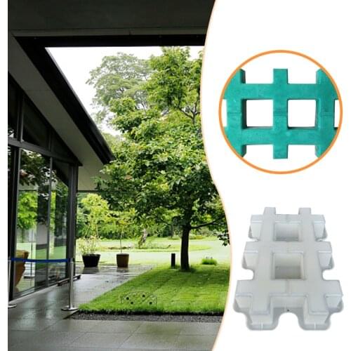 Lawn Bricks Molds Parking Lot Grass Bricks Color Bricks Square Bricks Double Well-Shaped Lawn Bricks E2S