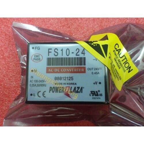 FS10-24 AC-DC power supply 100~240VAC-24VDC0.45A POWER PLAZA Converter