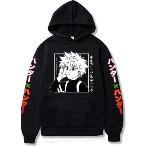 2020 Hot Anime Hunter X Hunter Hoodies Men/women Fashion Hip Hop Harajuku New High Quality killua eyes Hoodies and Sweatshirt