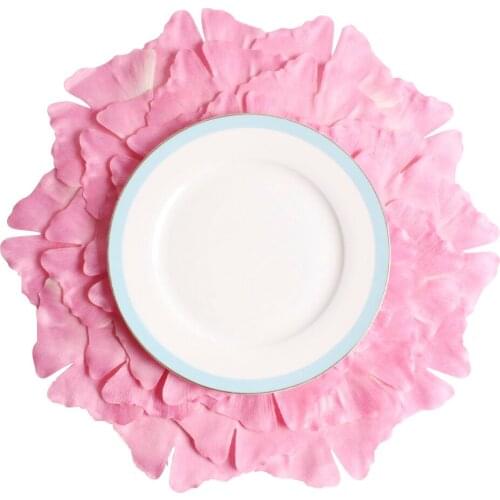 Ins Home Decoration Ginkgo Leaf Coaster Coasters Tablemat Flower Handmade Anti Stains 38CM 4Pcs Nordic Simplicity Placemats