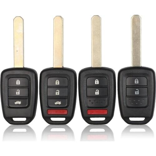 Jingyuqin 2/3/4 Buttons Car Key Case Shell For Honda XRV CITY GREIZ VEZEL Civic Remote Blank Fob Key Shell Case Replacement