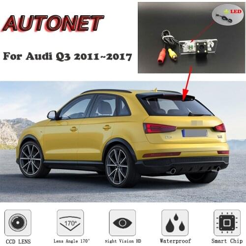 AUTONET HD Night Vision Backup Rear View camera For Audi Q3 2011~2017 CCD/license plate Camera