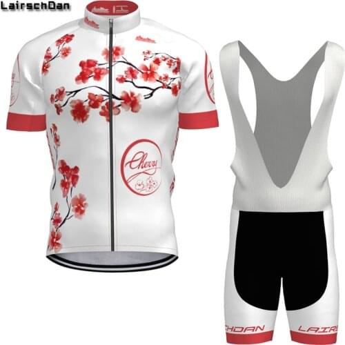 SPTGRVO LairschDan 2020 red cherry cycling set women cycling jersey kit summer cycling suit bicycle clothing men cycling outfit