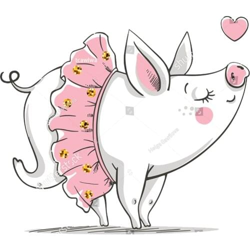 Confident Short Skirt Pig Girl Metal Cutting Dies Lovely Animals Stencil For DIY Craft Scrapbooking Cards Decorative