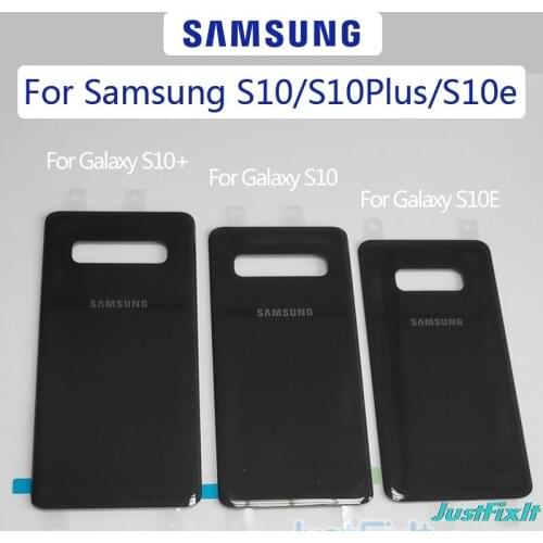 Battery Cover For SAMSUNG Galaxy S10 S10+ S10 plus S10e G970 G970F Back Battery Cover Door Rear Glass Housing Case Replace