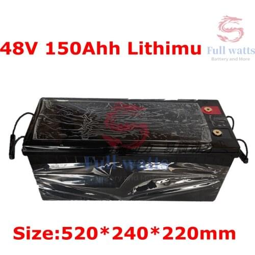 48v 150AH Li-ion Lithium Replace Power Wall Battery 7kwh for Solar System Backup RV EV Inverter + 15A Charger