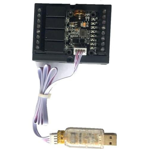 Relay Delay Module PLC Industrial Control Board FX1N-10MR Programmable Relay Delay Module with Shell and program cable