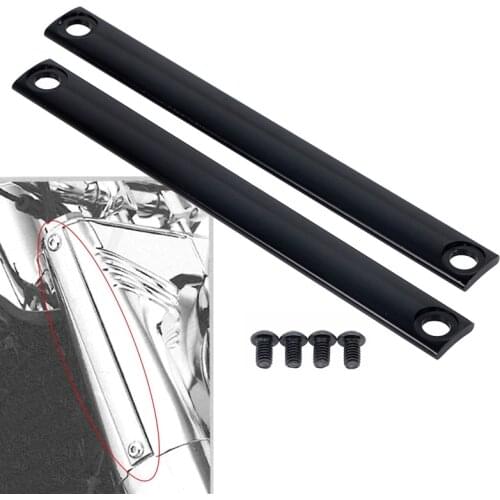 Motorcycle Black Fork Panel Accent Strips Molding Trim for Softail CrossBones FLSTSB Fatboy Peace Office SE FLSTF