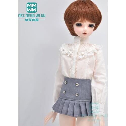 BJD doll clothes fits 40-62cm 1/3 1/4 SD MSD fashion miniskirt, shirt, leather shoes