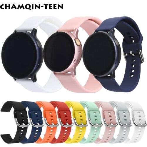 22/20mm Silicone Strap For Honor Magic/ watch 2 pro For Samsung Galaxy Watch Active 3 Gear S2 Watchband for Amazfit bip Strap