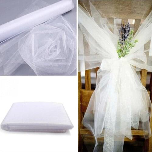72CM*10M/lot Tulle Roll Organza Fabric Tulle Spool Wedding Decoration table Birthday Party decoration Baby Shower 5Z