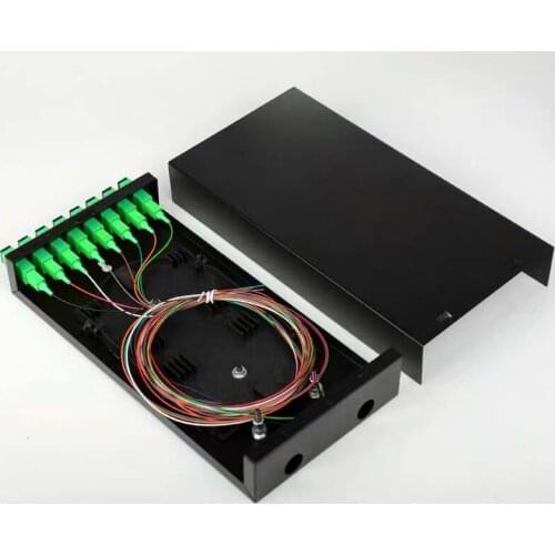 SC APC Fiber optic terminal box 8 core Desktop Type SC APC with adapter pigtail 8 Ports CATV Fiber optical Patch Panel