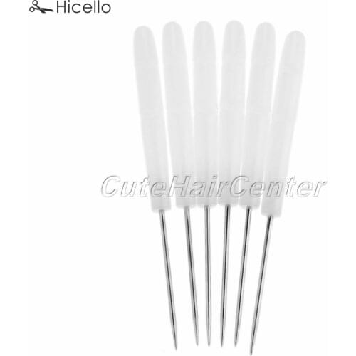6PCS Sewing Awls 142MM White Plastic Metal dig holes Leather Cone DIY Tool playing eye or rivets Repair Shoes Craft Hicello