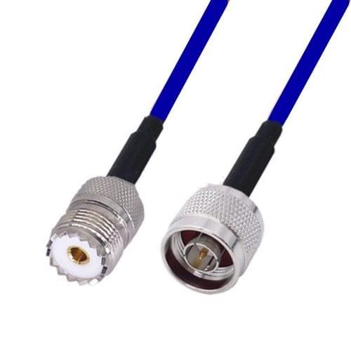Blue Soft RG142 N Male to UHF Female Connector RF Coaxial Jumper Pigtail Cable