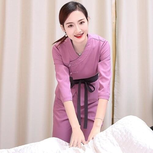 Spa Beauty Salon Uniform Beautician Clothes Thailand Massage Garment Thai Massage Uniform Beautiful Beautician Uniform AS245