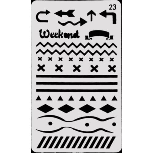 Weekend Layering Stencils for Diy scrapbook/photo album Decorative Embossing coloring,painting stencil,home decor