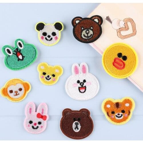 Embroidery Patch Applique Iron Cloth SewSupplies Decorative Badges Thermo Sticker for Cloth Cartoon Decorative