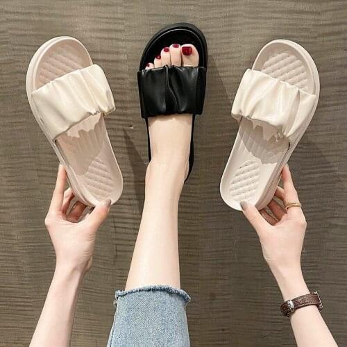 Women Temperament Summer Slippers Charm Open-toe Set Foot 2021 Vacation Beach Thick Bottom Sandals Casual Flip Flops Shoes