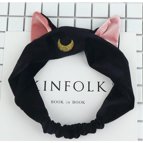 1 Pcs Lovely Cartoon Sailor Moon Hair Band Women Girls Makeup Hair Accessories Delicate Cat Molding Headwear
