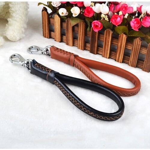 1Pc Dogs Breed Accessories Faux Leather Short Pet Leash Belt Dog Collars Leashes Traction Rope High Quality T0.41