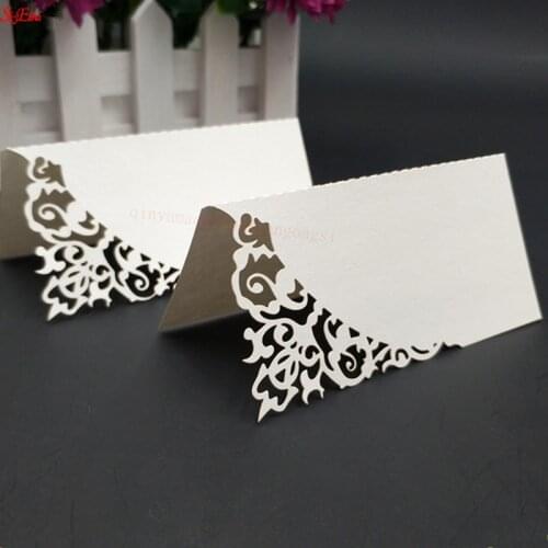 10 Pcs Guests Name Place Invitation Table Card Wedding Favor Decoration Laser Cutting Party Table Cards Seating Card 6ZSH870